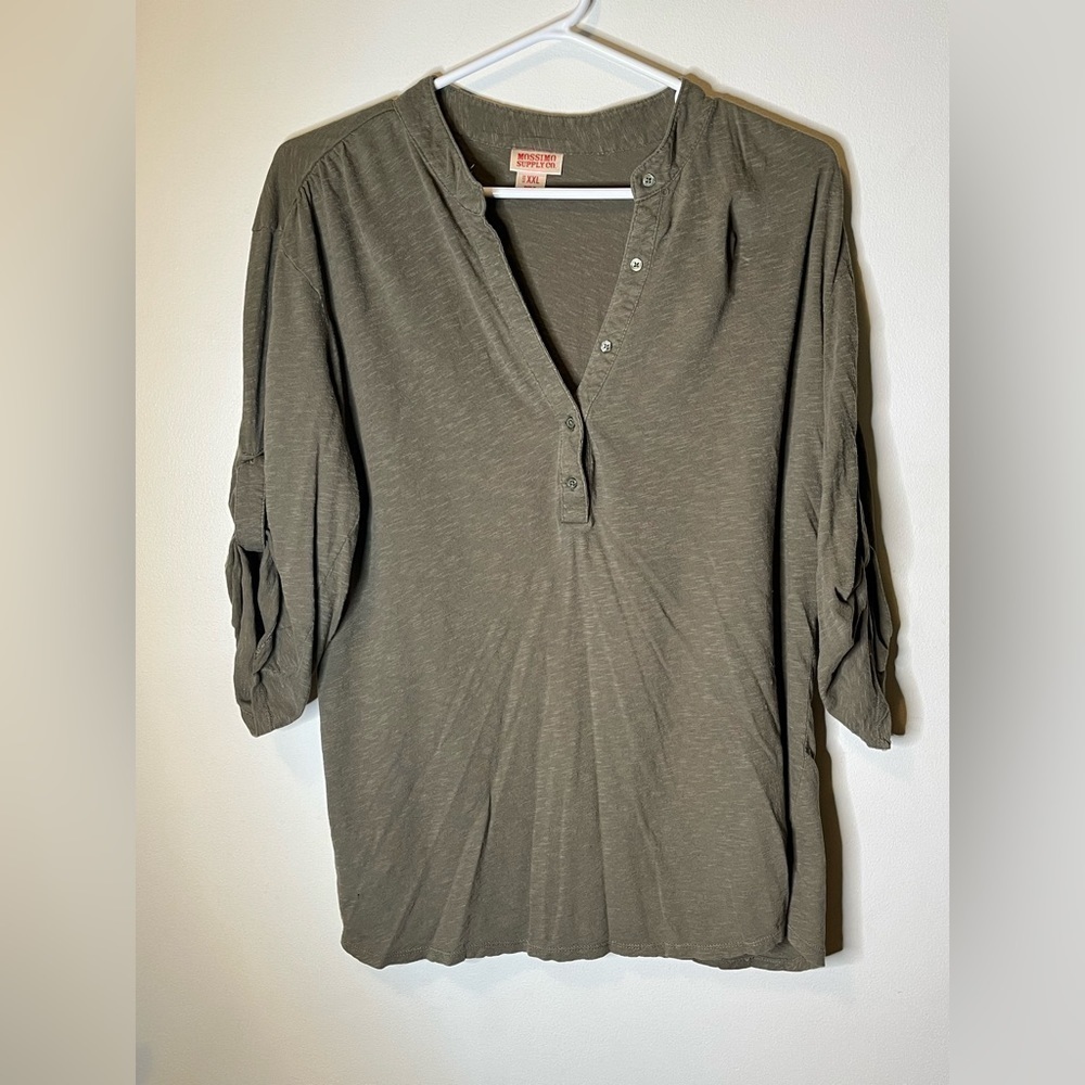 Olive green top size 2X
